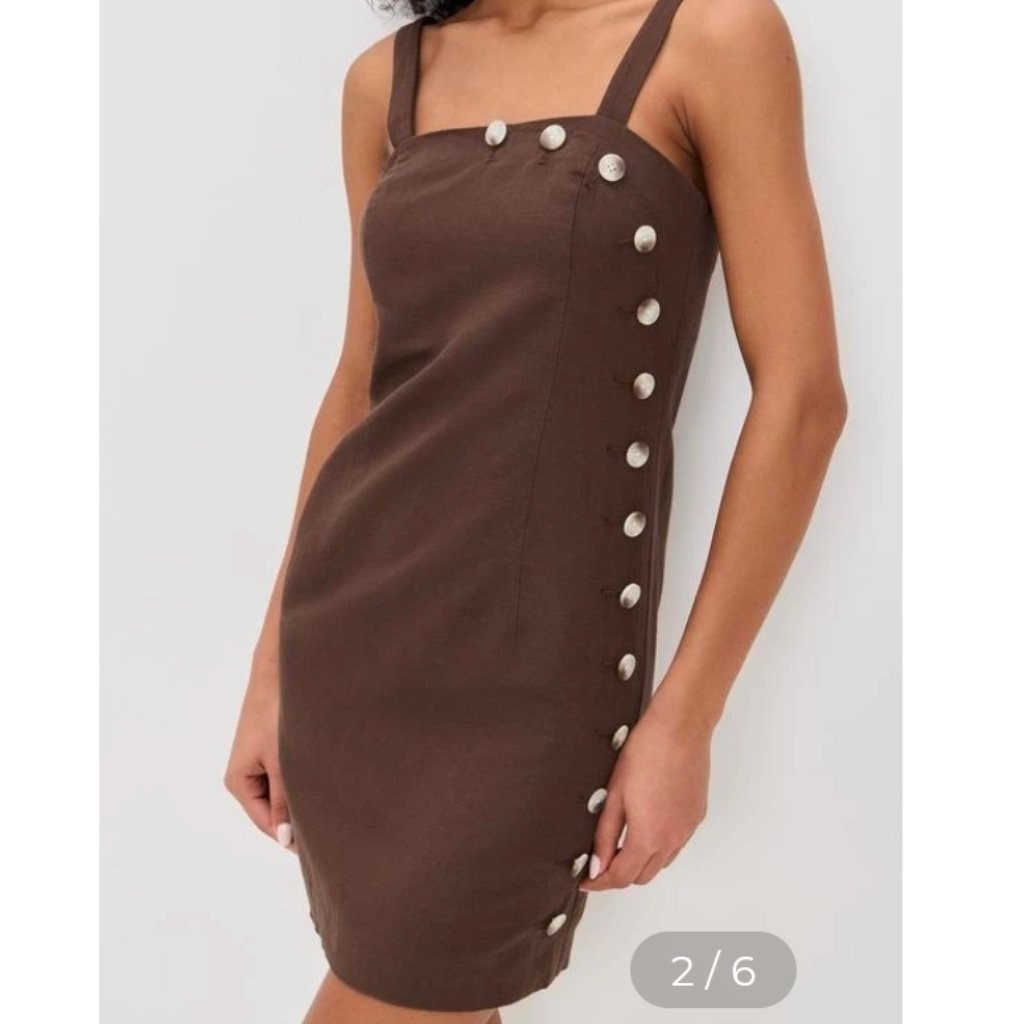 Le Bop Sylvie Dress Chocolate Size 0 New